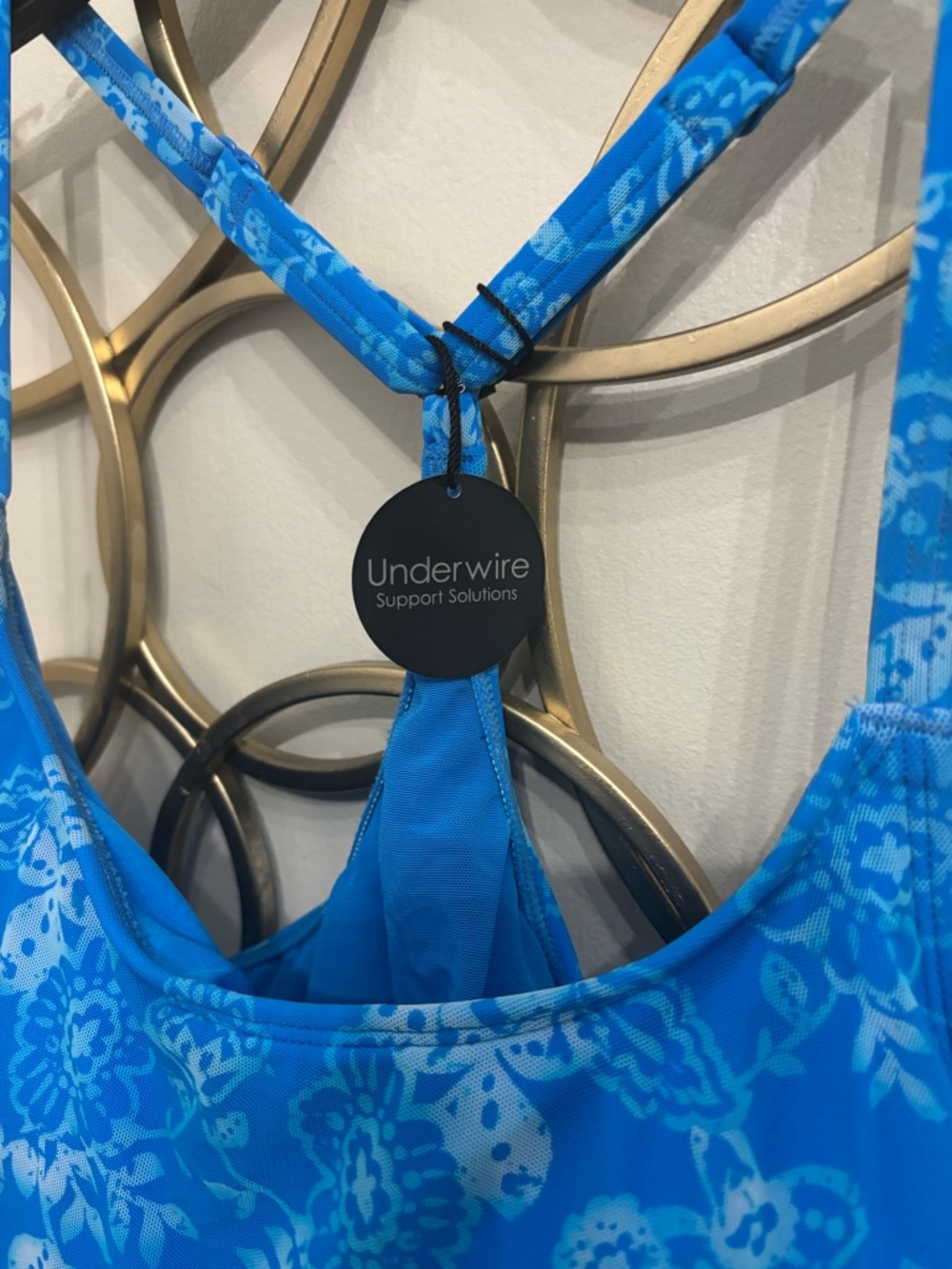 Blue Floral Racerback Tankini - Picture 2 of 7